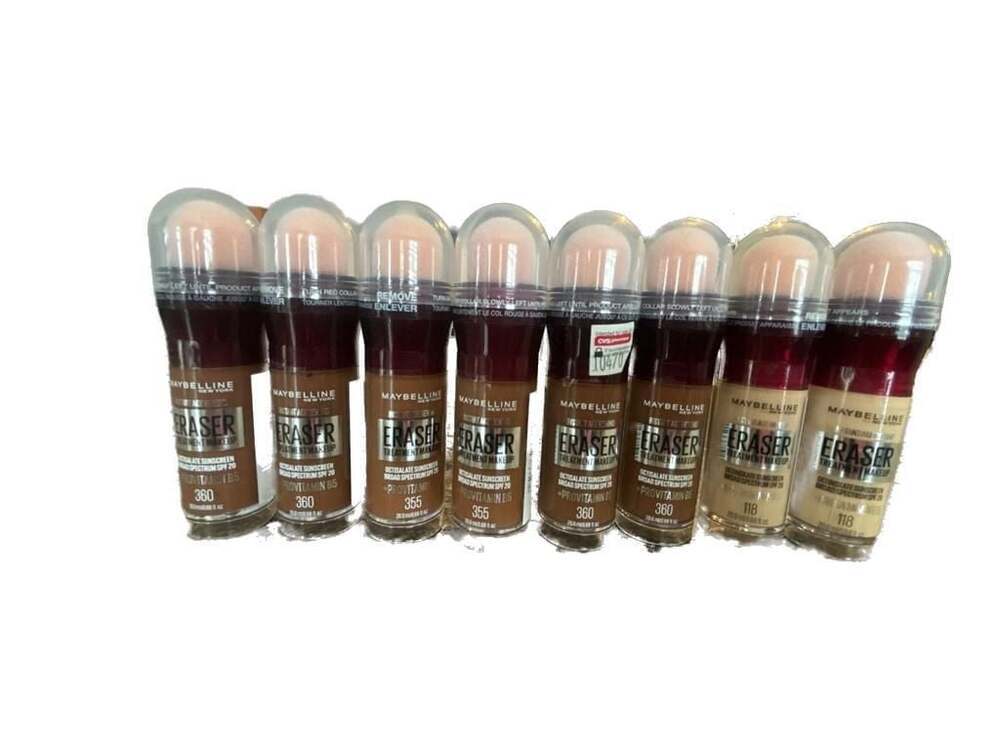 Lots of Maybelline Instant Age Rewind Eraser Foundation SPF 20 Expiration:2025